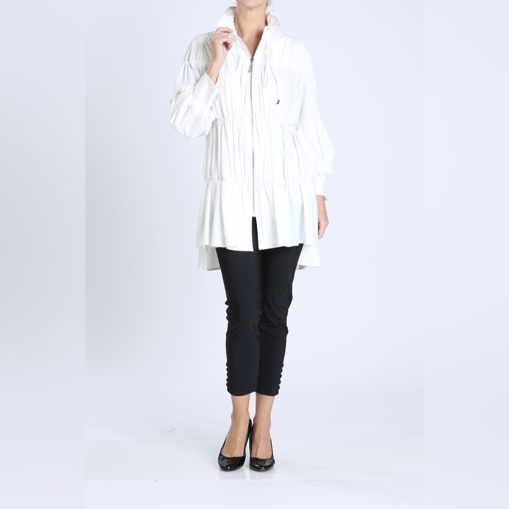 Ic Connie K White Tiered Tunic Blouse